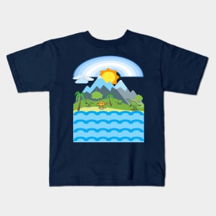 A classic minimalist dinosaur design Kids T-Shirt